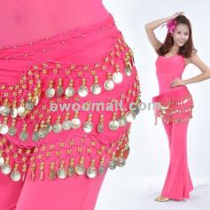 158 Coins Belly Dance Hip Scarf Wrap - Click Image to Close