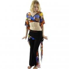 Flowing Floral 2-Piece Belly Dance Costume