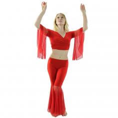 Net Yarn 2-Piece Belly Dance Costume