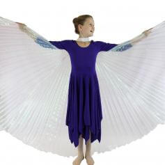 Iridescent White Worship Angel Wing