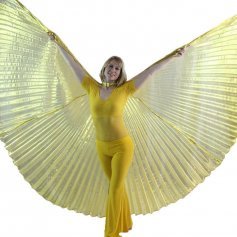 Transparent Gold Worship Angel Wing