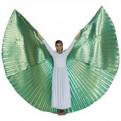 Solid Blue-Gold Worship Angel Wing