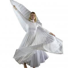 Solid White Worship Angel Wing