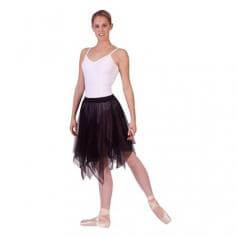 Uneven Hem Double Layer Chiffon Skirt Ministry Dance