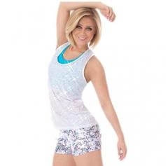 Body Wrappers Racerback Pullover Sequins
