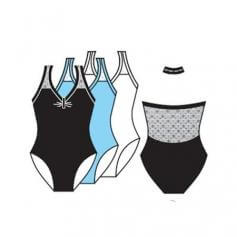 Body Wrappers / Premiere ProTECH Lace Back Halter Leotard