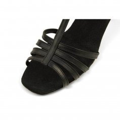 DiMichi Adult \"KiKi\" Leather Multi-strap Open-toe Ballroom Shoe