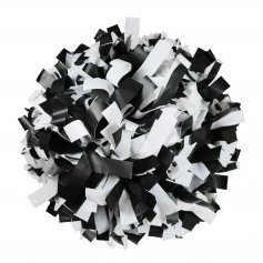 Danzcue Black/White Plastic Poms - One Pair [DQCPD02-BLKWHT-2]