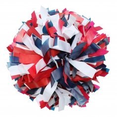 Danzcue Red/Navy/White Plastic Poms - One Pair [DQCPS03-REDNVYWHT-2]