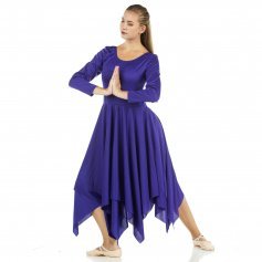 Danzcue Celebration of Spirit Long Sleeve Praise Dance Dress - Click Image to Close