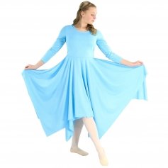 Danzcue Celebration of Spirit Long Sleeve Child Praise Dance Dress - Click Image to Close