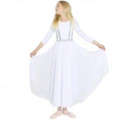 Danzcue Child Praise Dance Full Length Vivid Chiffon Dress
