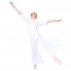 Danzcue Child Praise Dance Long Sleeve Turtleneck Jumpsuit