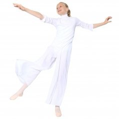 Danzcue Child Praise Dance Long Sleeve Turtleneck Jumpsuit