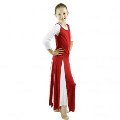 Danzcue Child Praise Dance Paneled Tunic (white dress not included)