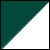 Dark Green/White Getz Baton Handle 2 Color Plastic Mix Poms