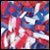 Red/Royal/White Getz Youth 3 Color Plastic Mix Poms