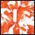 Orange/White Getz Plastic 2 Color Mix Ponytail Poms
