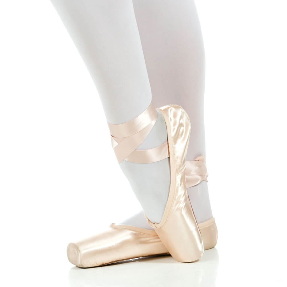 Baiwu Satin Ballet Pointe Shoes With Ribbon - Click Image to Close