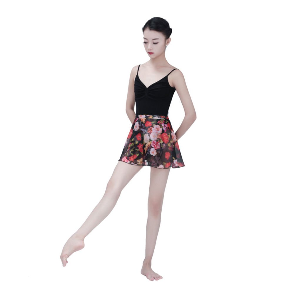 Baiwu Adult Printed Chiffon Wrap Ballet Skirt - Click Image to Close