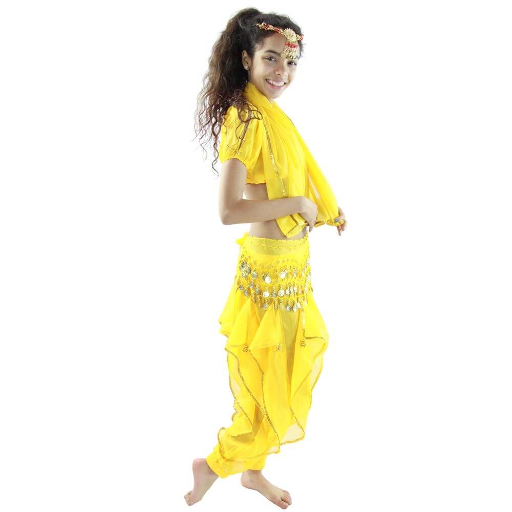 Bollywood Little Lantern 5-Piece Children Belly Dance Costume - Click Image to Close