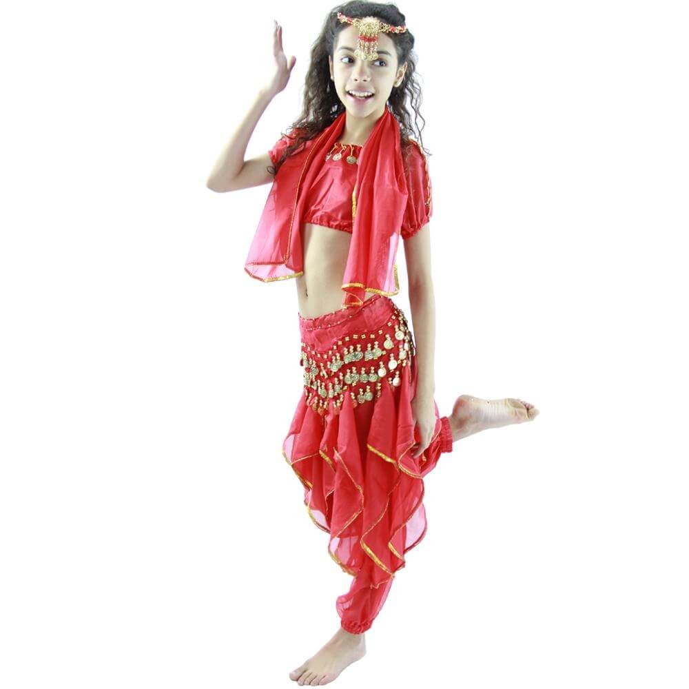 Bollywood Little Lantern 5-Piece Children Belly Dance Costume - Click Image to Close