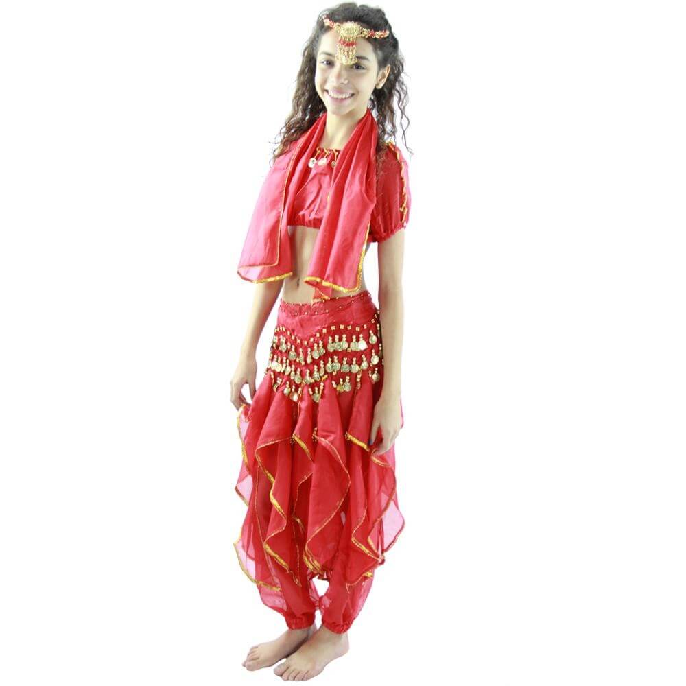 Bollywood Little Lantern 5-Piece Children Belly Dance Costume - Click Image to Close