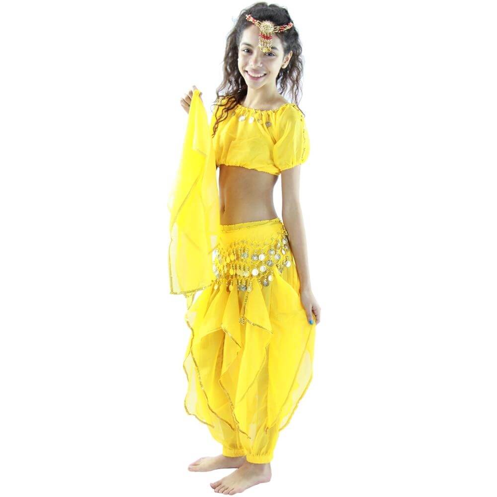 Bollywood Little Lantern 5-Piece Children Belly Dance Costume