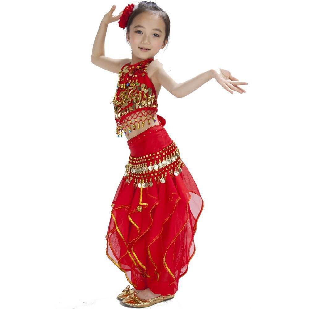 Bollywood Pepper 5-piece Children Belly Dance Costume - Click Image to Close
