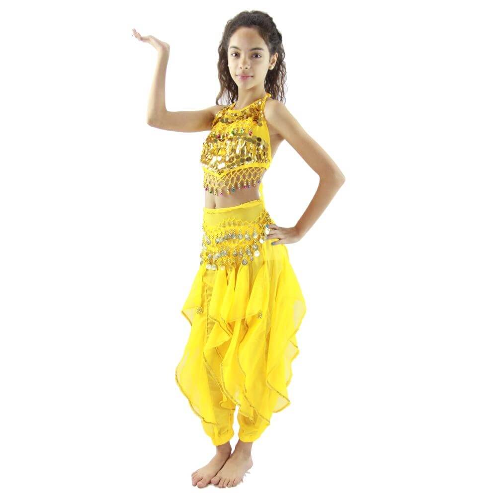 Bollywood Pepper 5-piece Children Belly Dance Costume - Click Image to Close