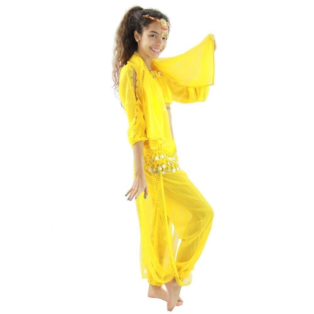 Long Lantern 5-Piece Children Belly Dance Costume - Click Image to Close