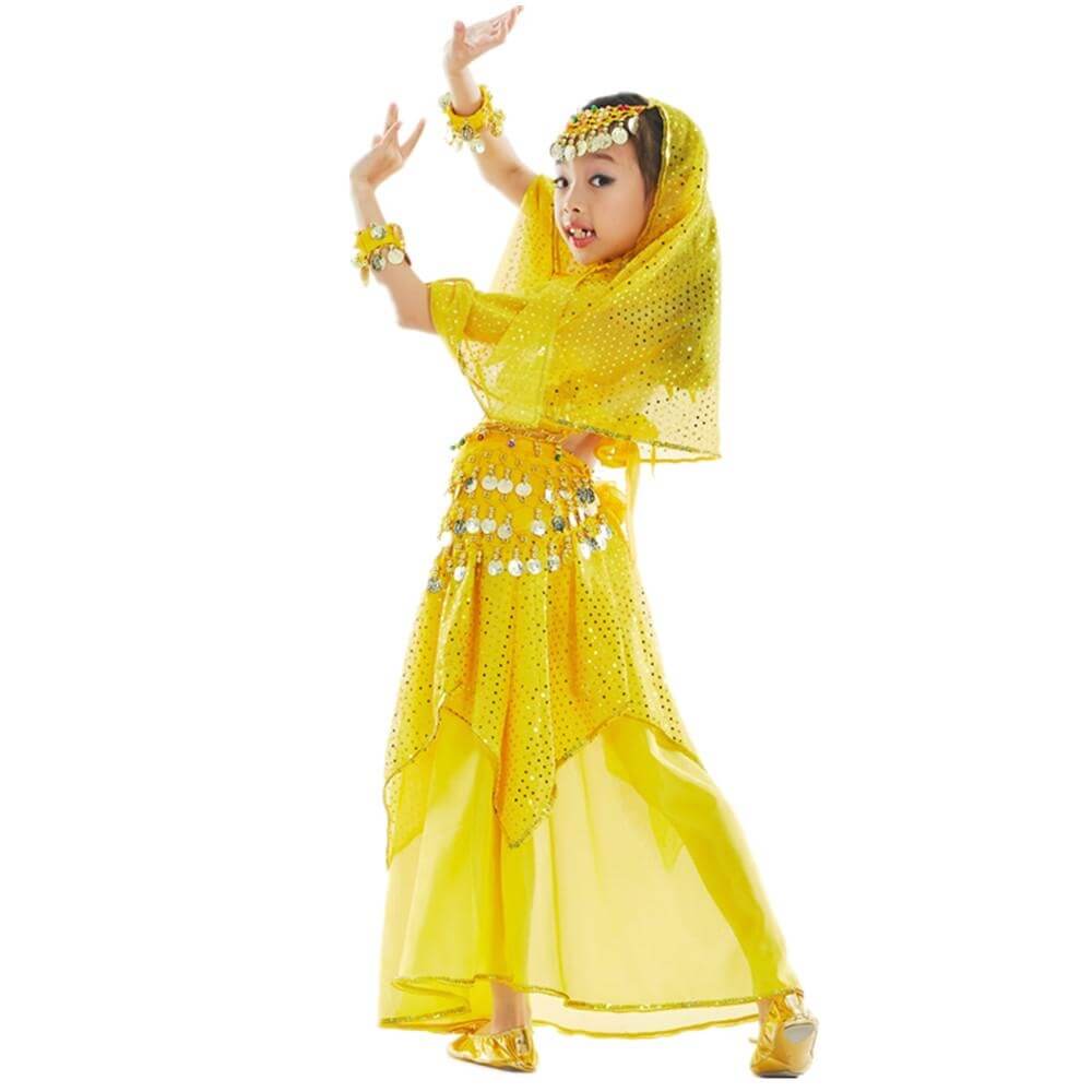 Bollywood Little Chili 5-piece Children Belly Dance Costume - Click Image to Close