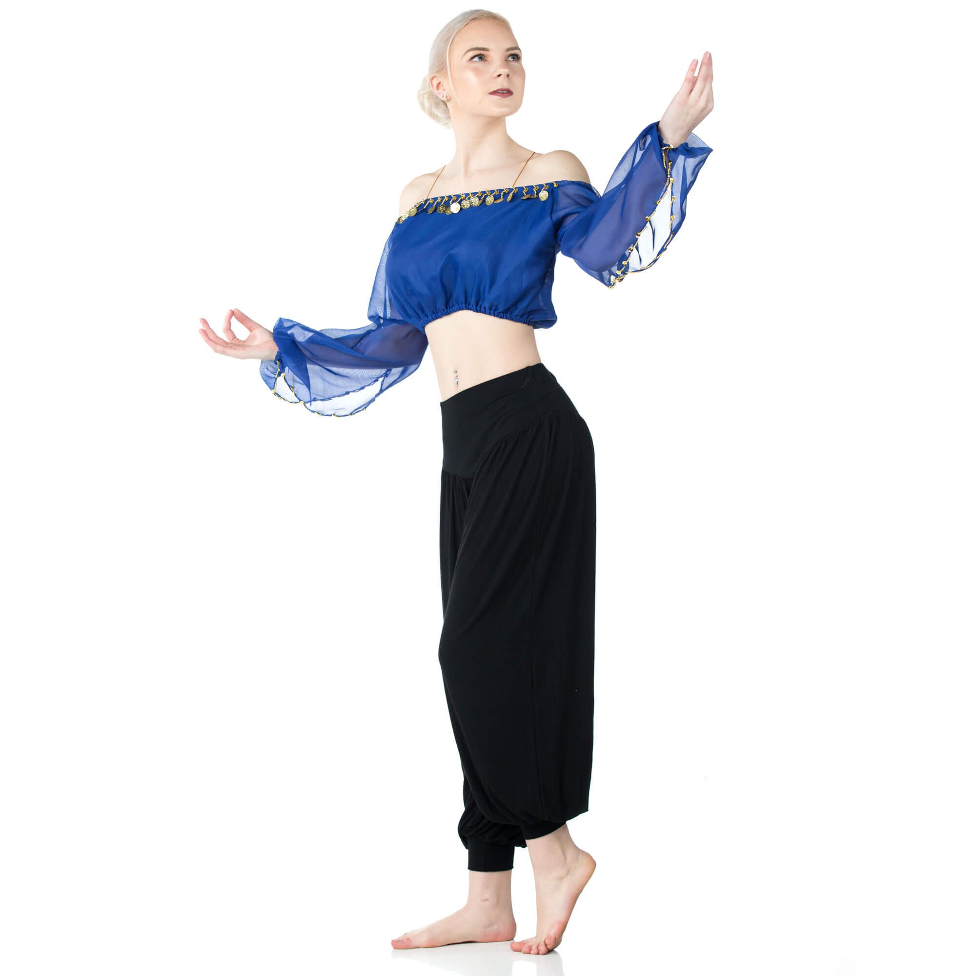 Danzcue Women's Soft Belly Dance Yoga Sports Harem Pants - Click Image to Close