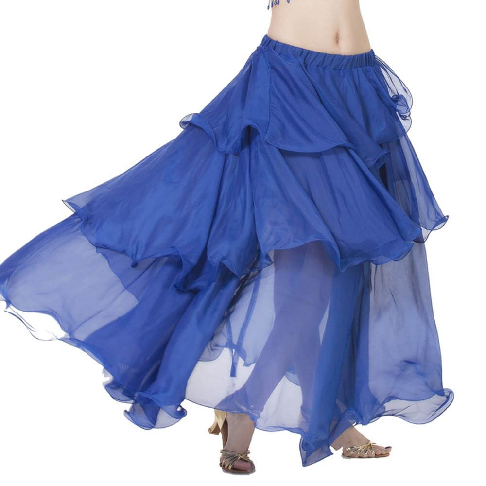 Fashion Chiffon Spiral Belly Dance Skirt [BELSK005] - Danzcue