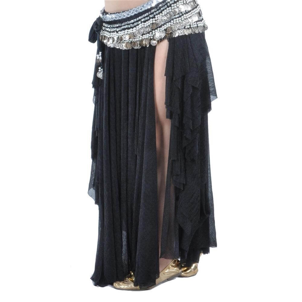 Fashion Glass Silk Belly Dance Ear Skirt - Click Image to Close