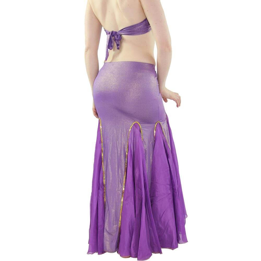 Long Fishtail 2-Piece Belly Dance Costume (Belt not included) - Click Image to Close