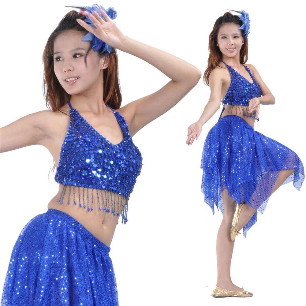Shimmery 2-Piece Belly Dance Costume - Click Image to Close