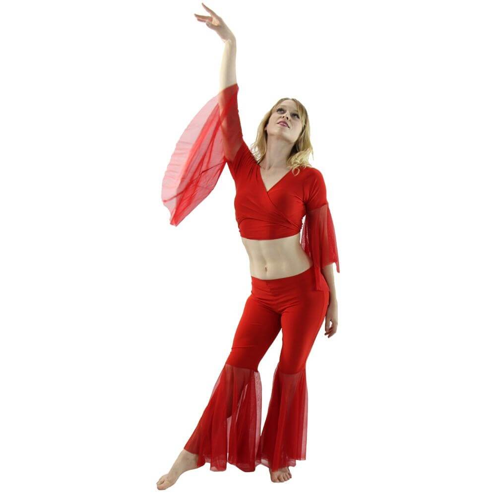 Net Yarn 2-Piece Belly Dance Costume - Click Image to Close