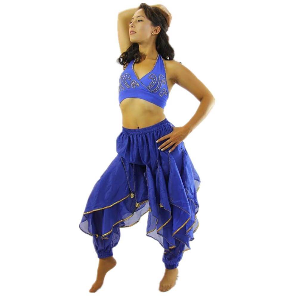 Beaded Vest 2-Piece Belly Dance Costume - Click Image to Close