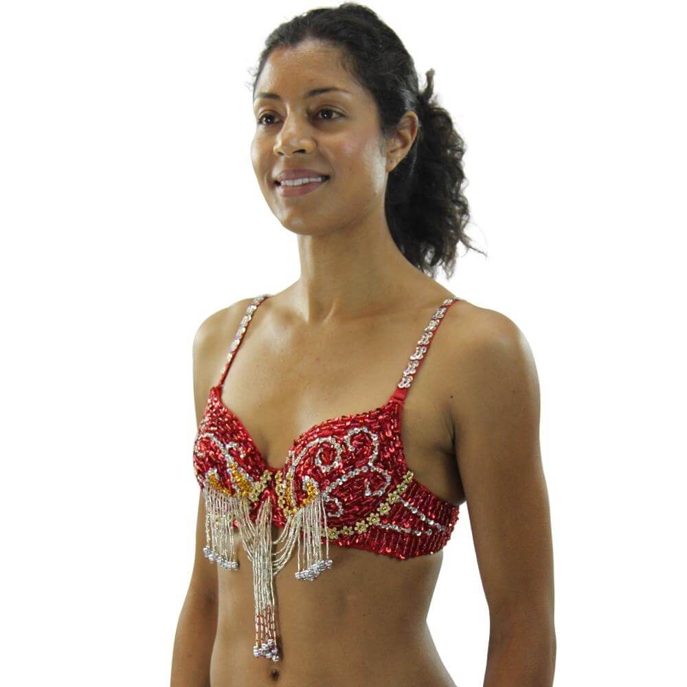 Fashion Colourful Bead Belly Dance Bra - Click Image to Close