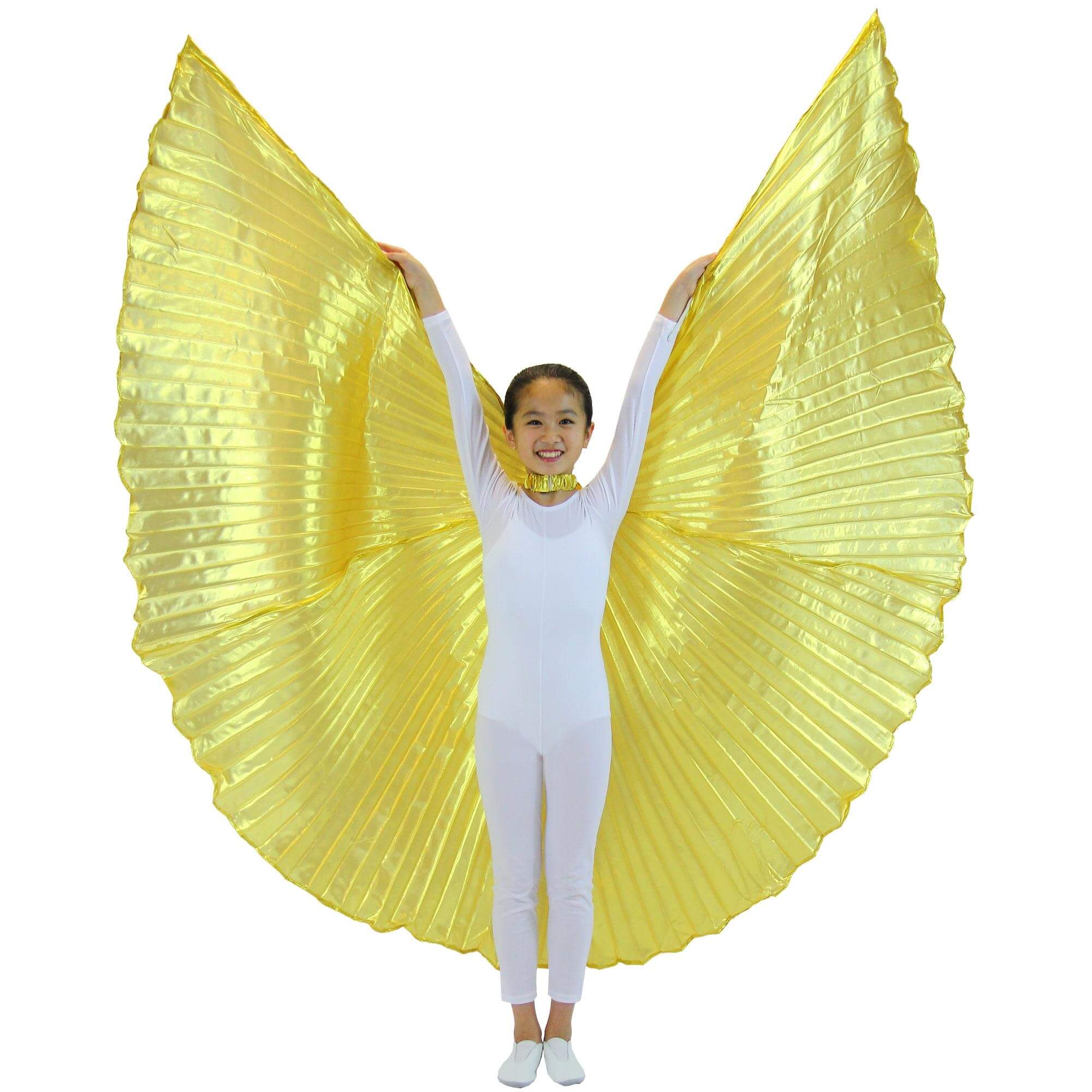Solid Gold Worship Angel Wing - Click Image to Close