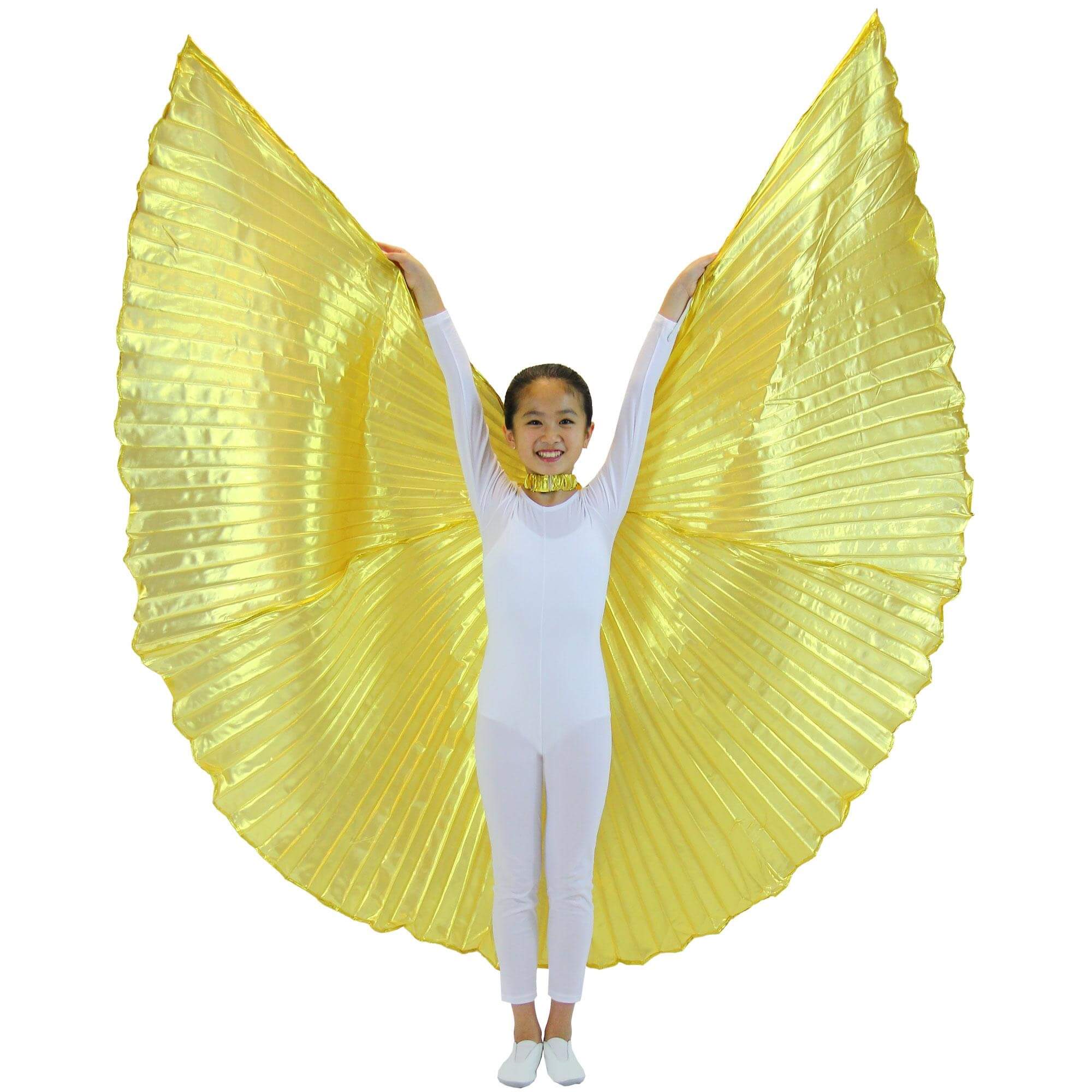 Solid Gold Worship Angel Wing - Click Image to Close