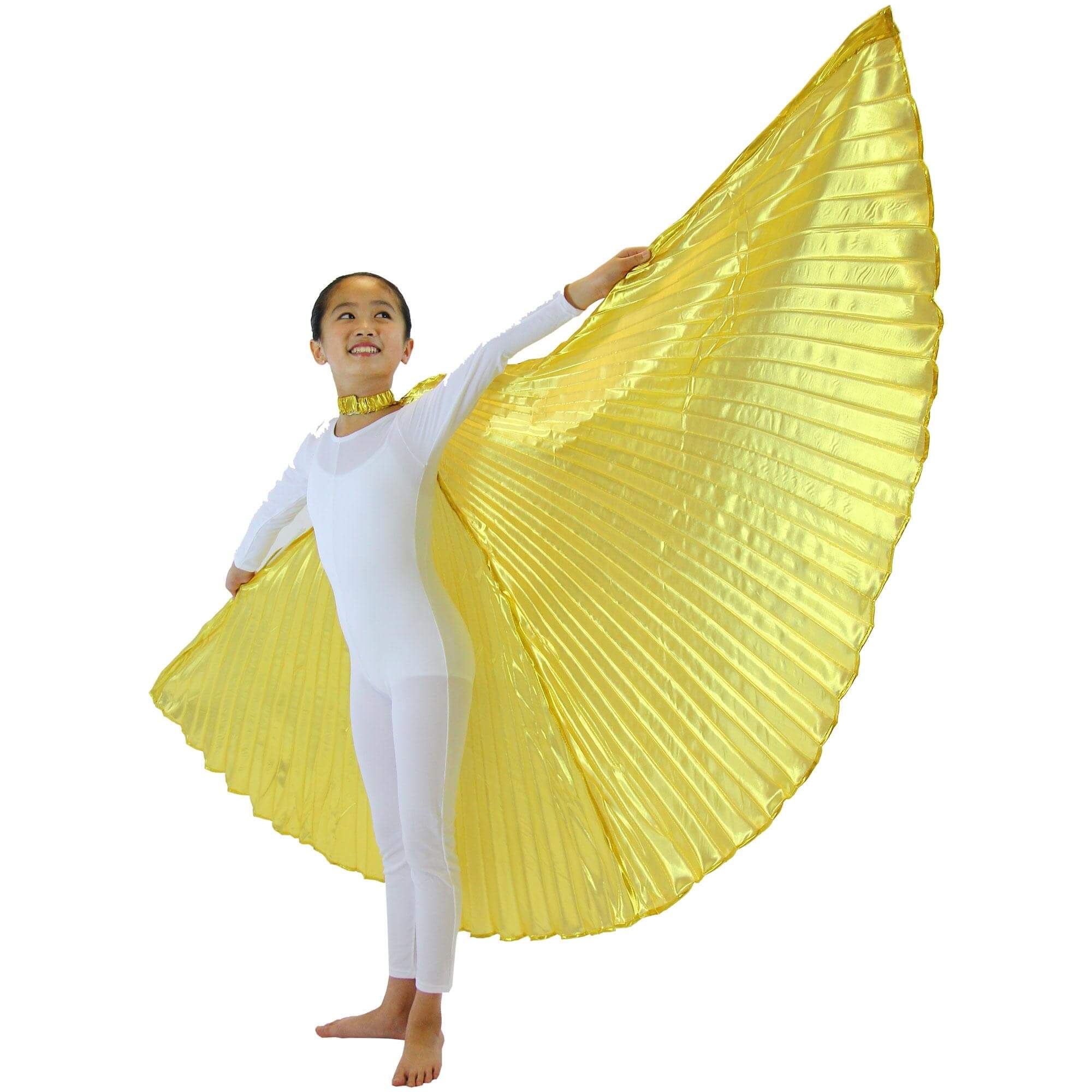 Solid Gold Worship Angel Wing - Click Image to Close