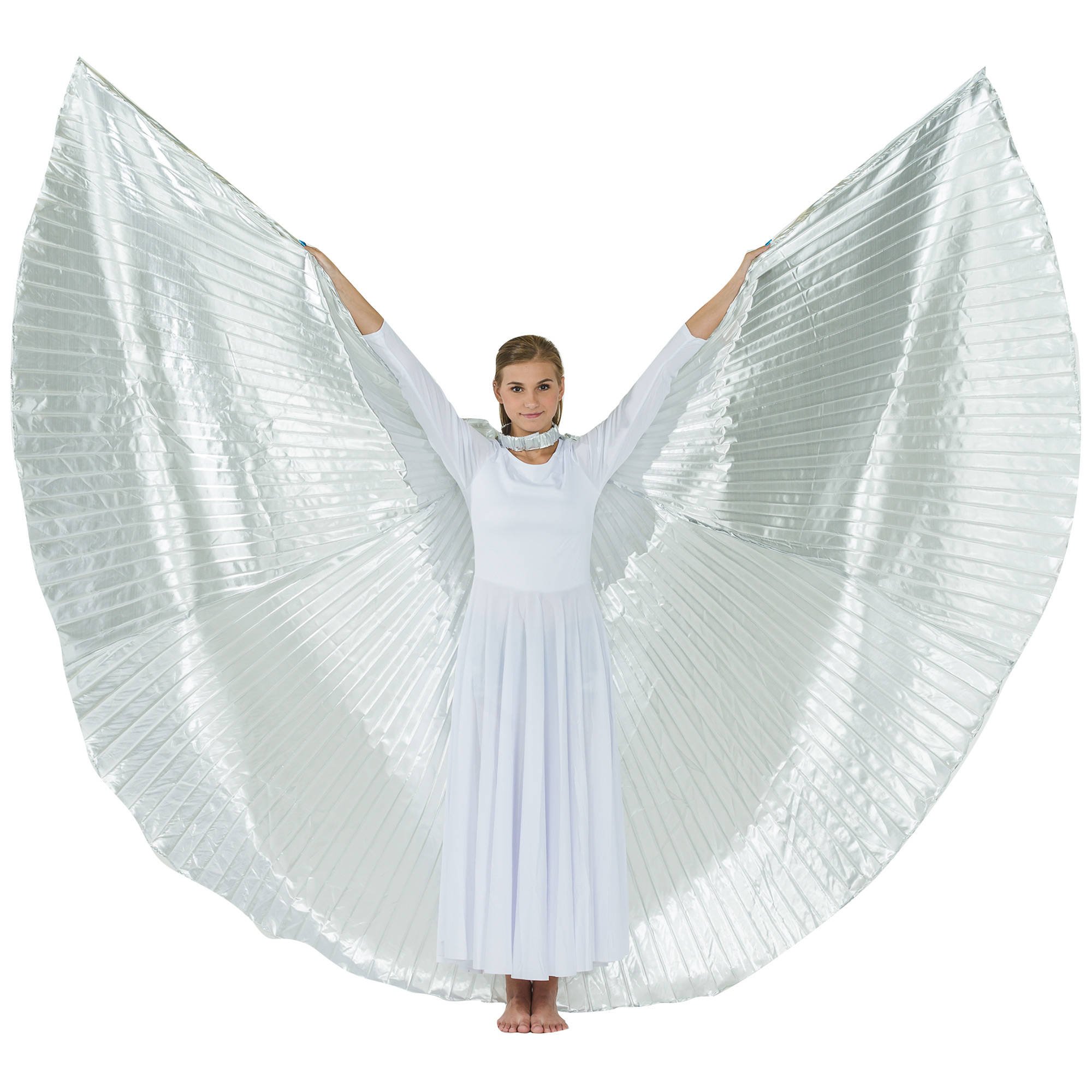 Solid Silver Worship Angel Wing - Click Image to Close