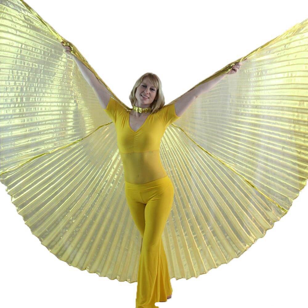 Transparent Gold Worship Angel Wing - Click Image to Close