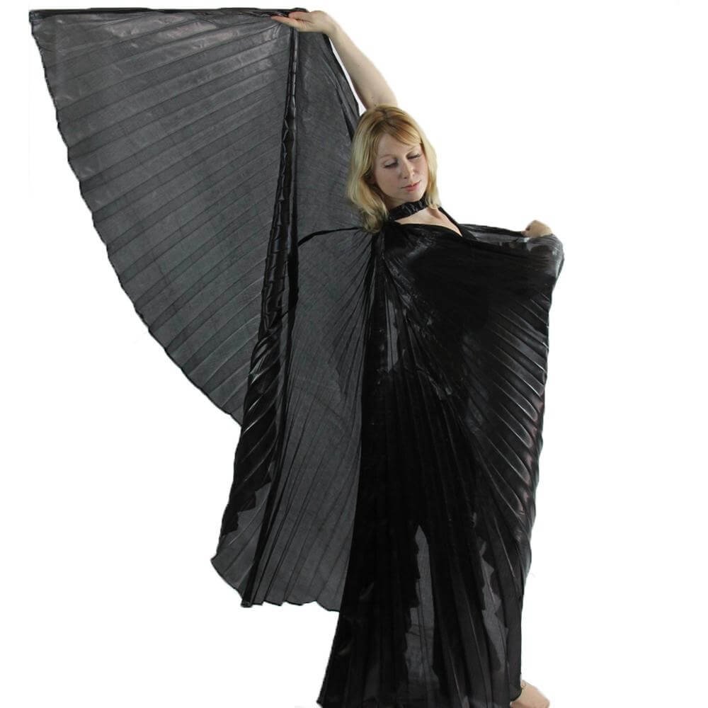 Solid Black Worship Angel Wing - Click Image to Close