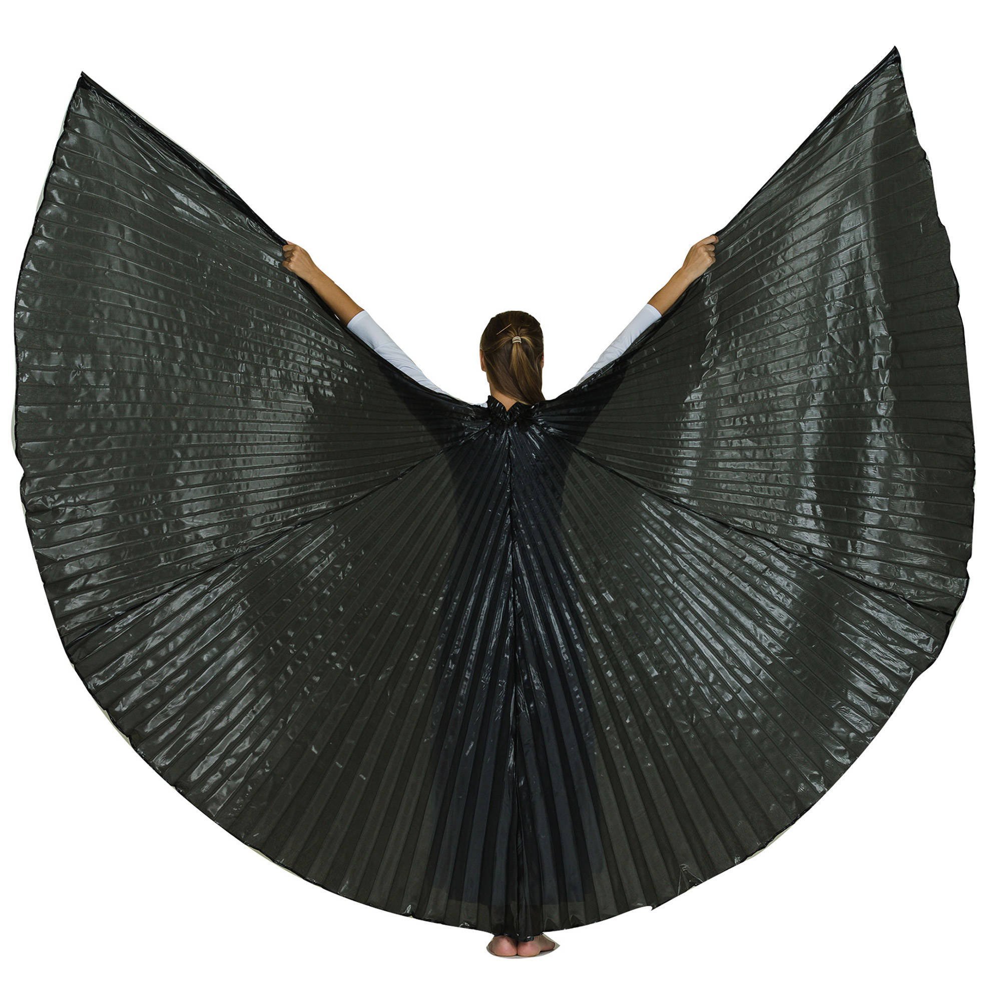 Solid Black Worship Angel Wing - Click Image to Close