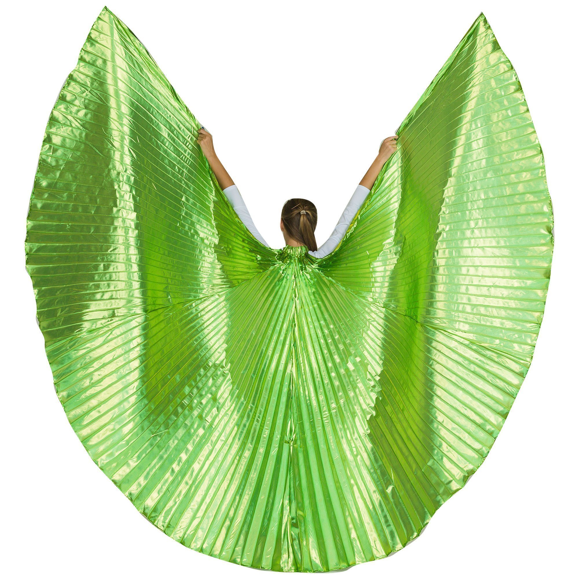 Solid Lime-Green Worship Angel Wing - Click Image to Close