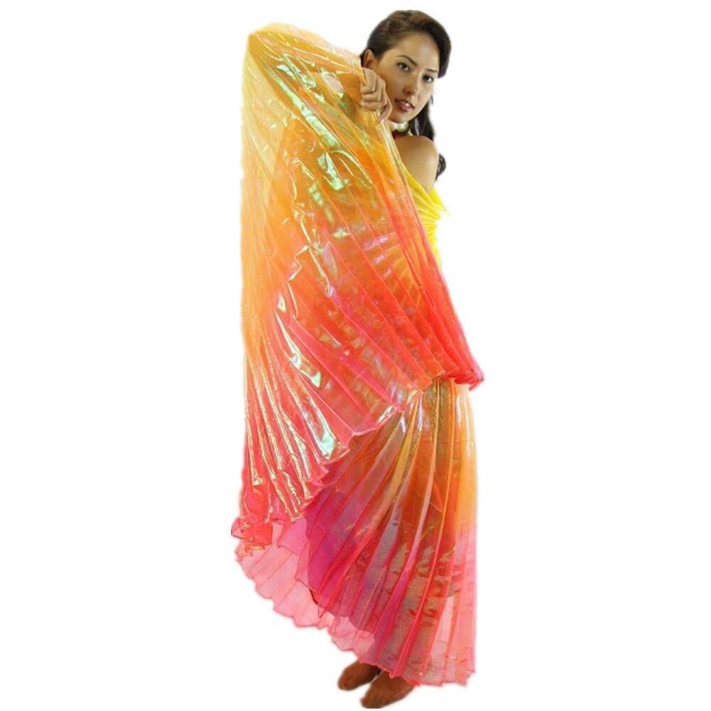 Gold-Orange-Red Gradient Color Worship Angel Wing - Click Image to Close