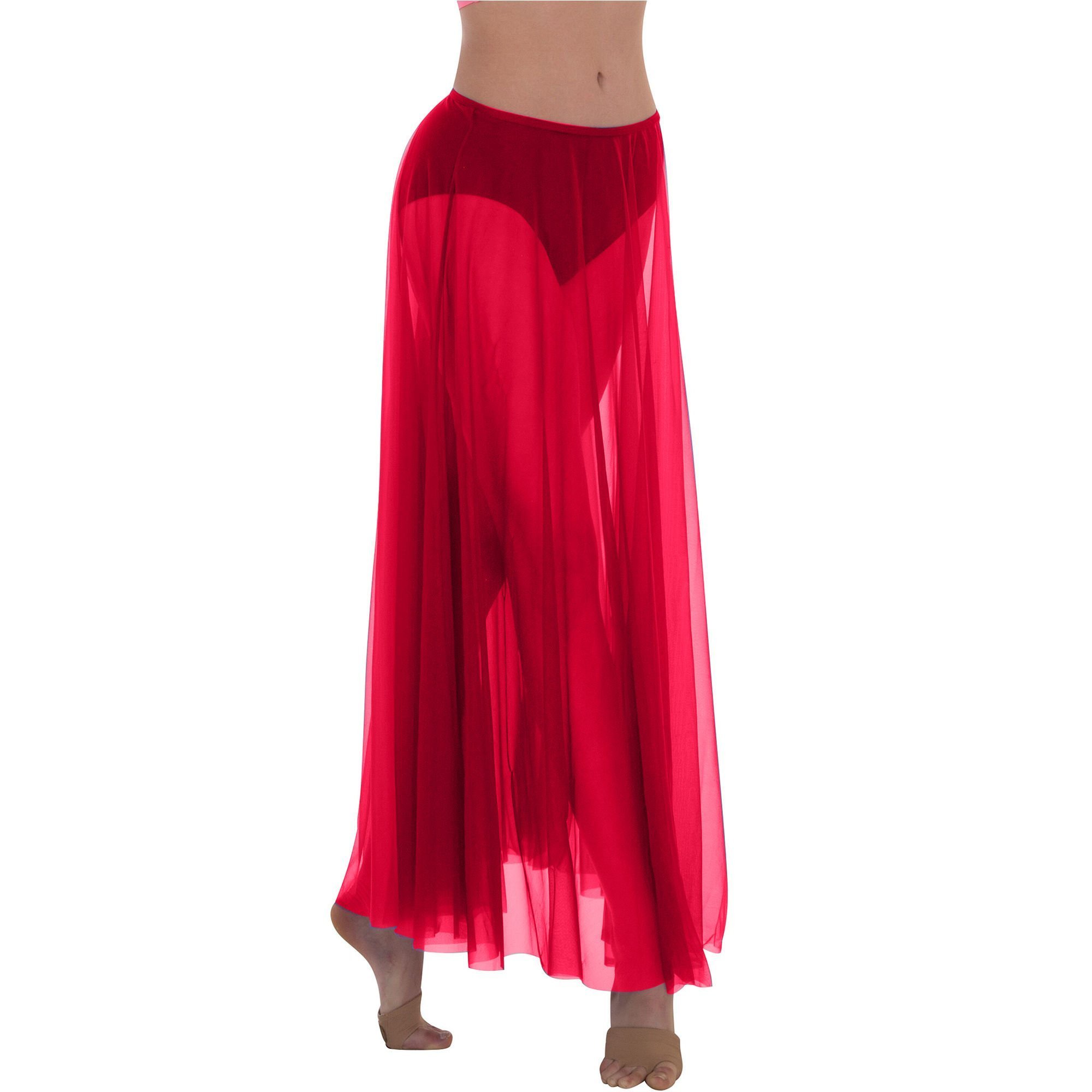 Body Wrappers Ministry Dance Long Full Chiffon Skirt [BWP538] - $25.49